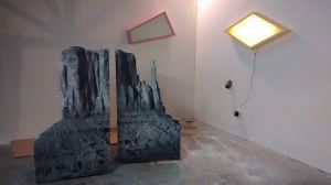 Stuart Robinson - Best Western, 2014, dimensions variable, wood, paint, polycarbonate, LEDs 